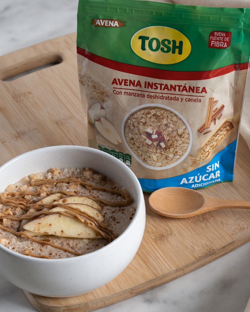 Avena con Manzana y Crema de Mani